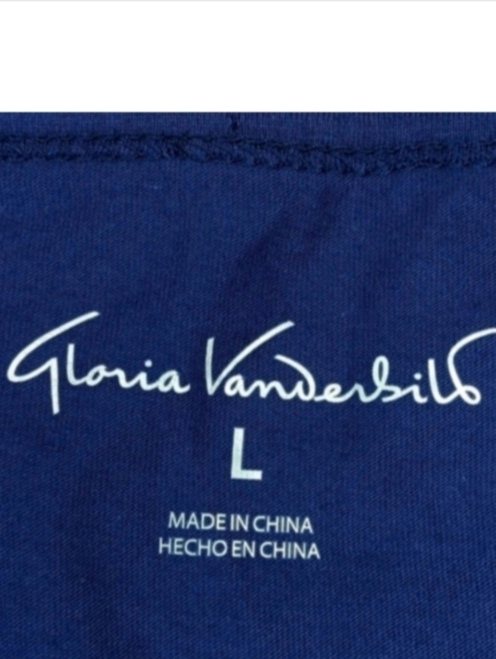 NWOT Gloria Vanderbilt Short Sleeve T-shirt | Heart Floral Flag - Picture 4 of 14